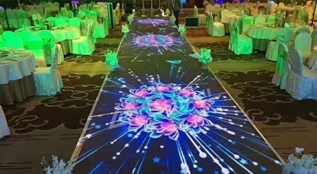 Affichage interactif de danse de plancher LED pour scène de mariage