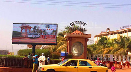 Mali affichage de la publicité extérieure de rue