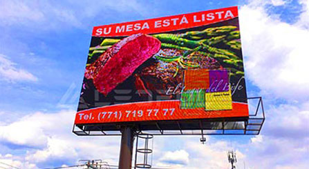 Affichage extérieur de rue LED monté au poteau du Mexique