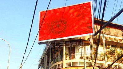 Affichage de la publicité murale extérieure du Cambodge