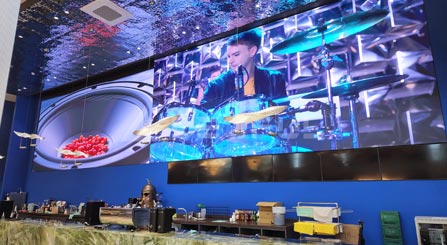 Corée Grand mur vidéo LED intérieur dans la plus grande entreprise de journaux
