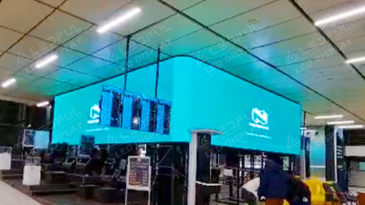Affichage LED d'intérieur pour l'aéroport en Afrique du Sud