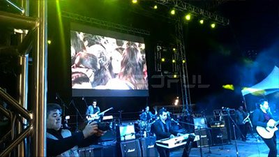 Écran LED de l'événement de musique jazz en plein air au Mexique